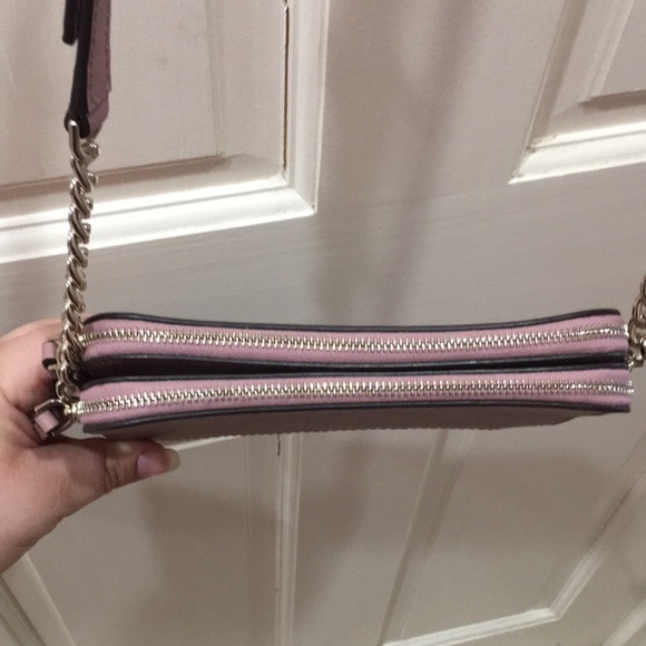 Kate Spade Cameron Mauve Double Zip Crossbody Purse Bag - Picture 3 of 15